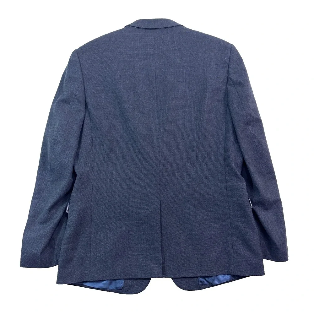Banana‎ Republic 44L Marzotto Wool Navy Blue Blazer Jacket Sport Suit Coat Slim